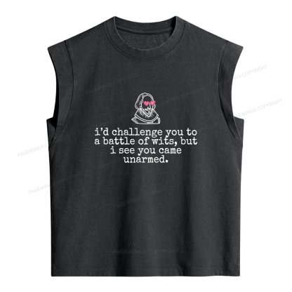 Pagewing Funny Drama Women's Washed Tank Top