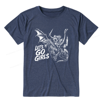 Pagewings Woman Dragon Rider Unisex Heather T-Shirt