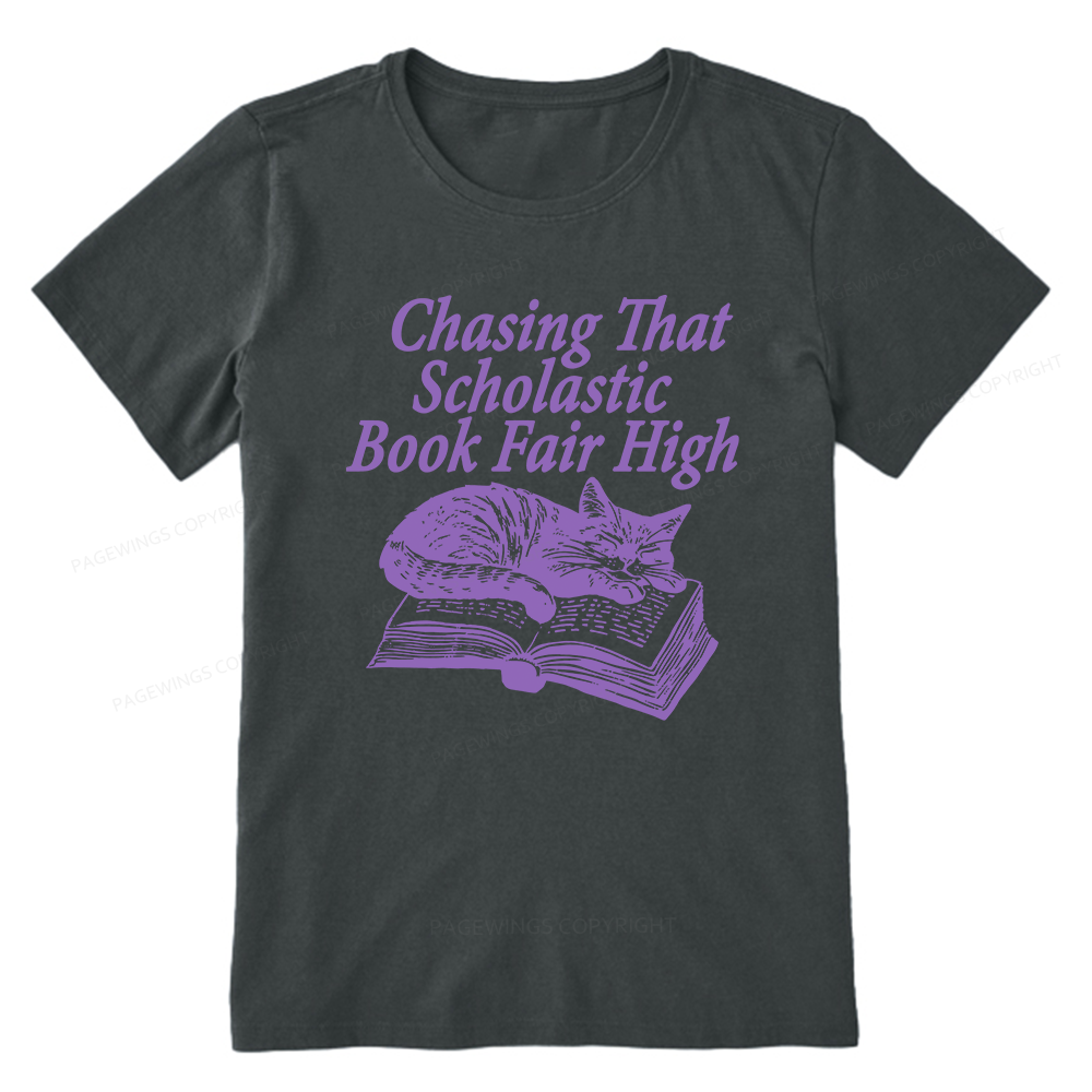 Pagewings Chasing That Scholastic Book Fair High Unisex Classic T-shirt