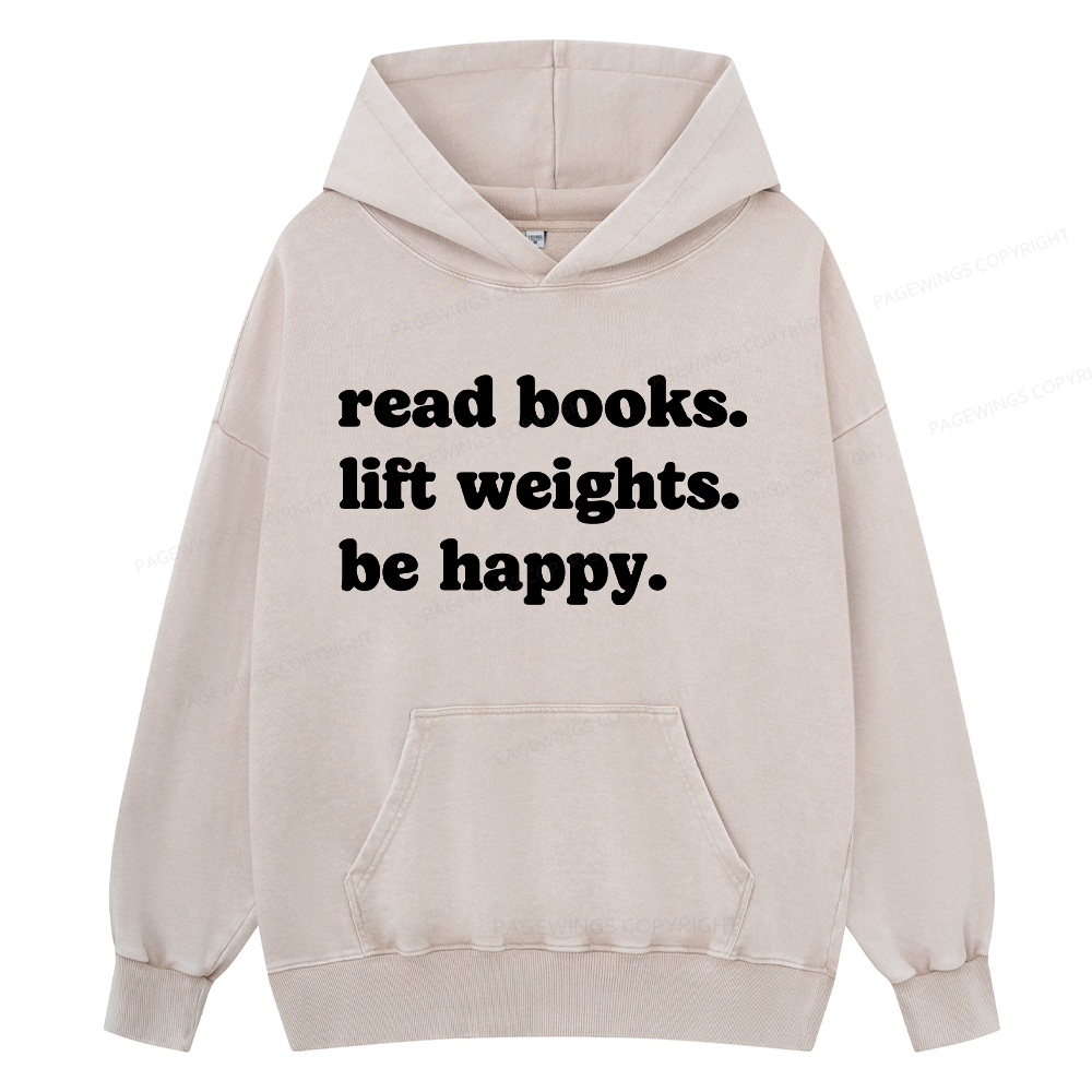 Pagewings Book Lover Gym Unisex Washed Hoodie