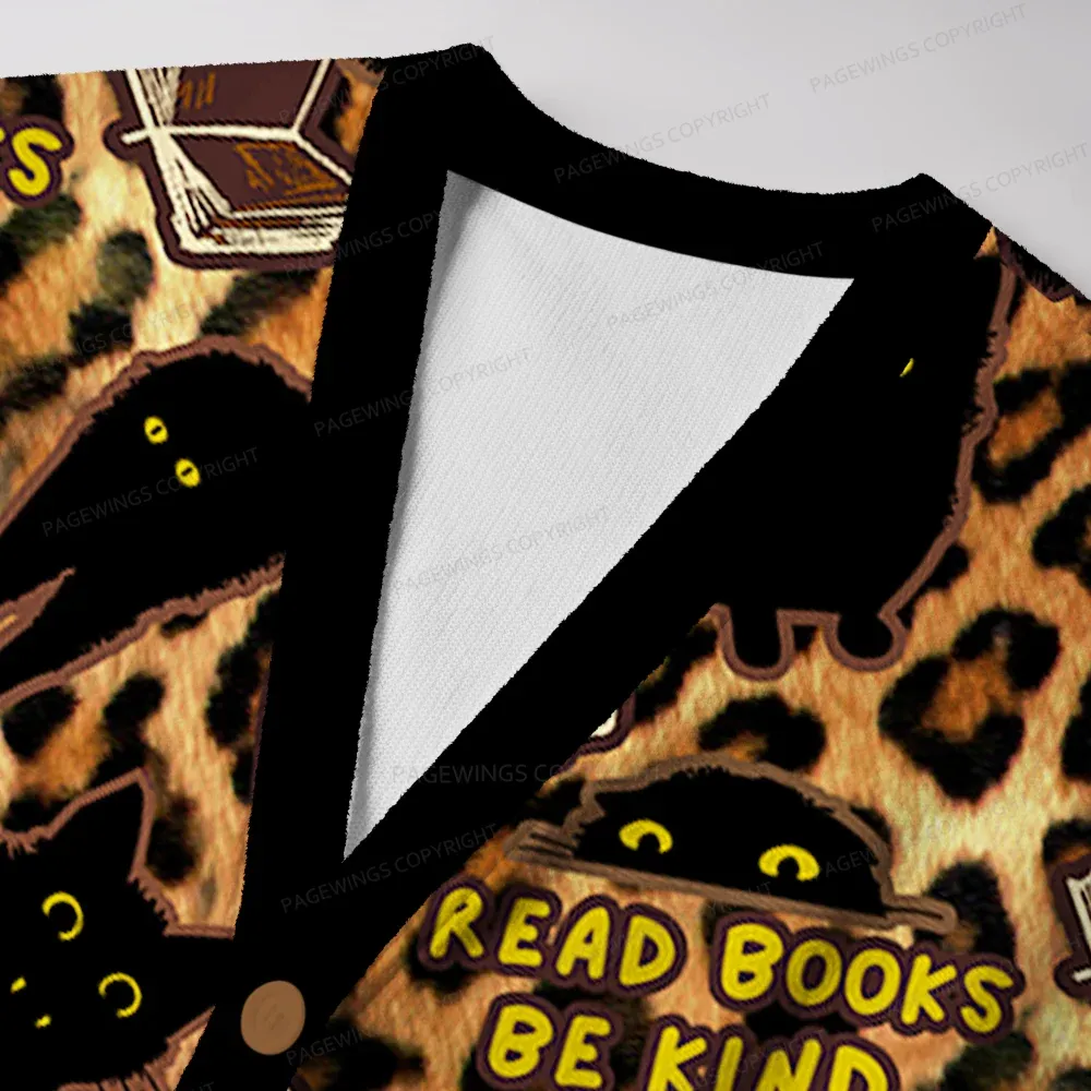 Pagewings Read Books Be Kind Stay Weird Unisex Ugly Cardigan Sweaters