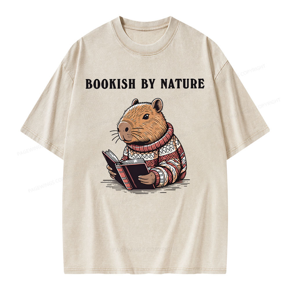 Pagewings A Book Bookish By Nature Unisex Washed T-shirt