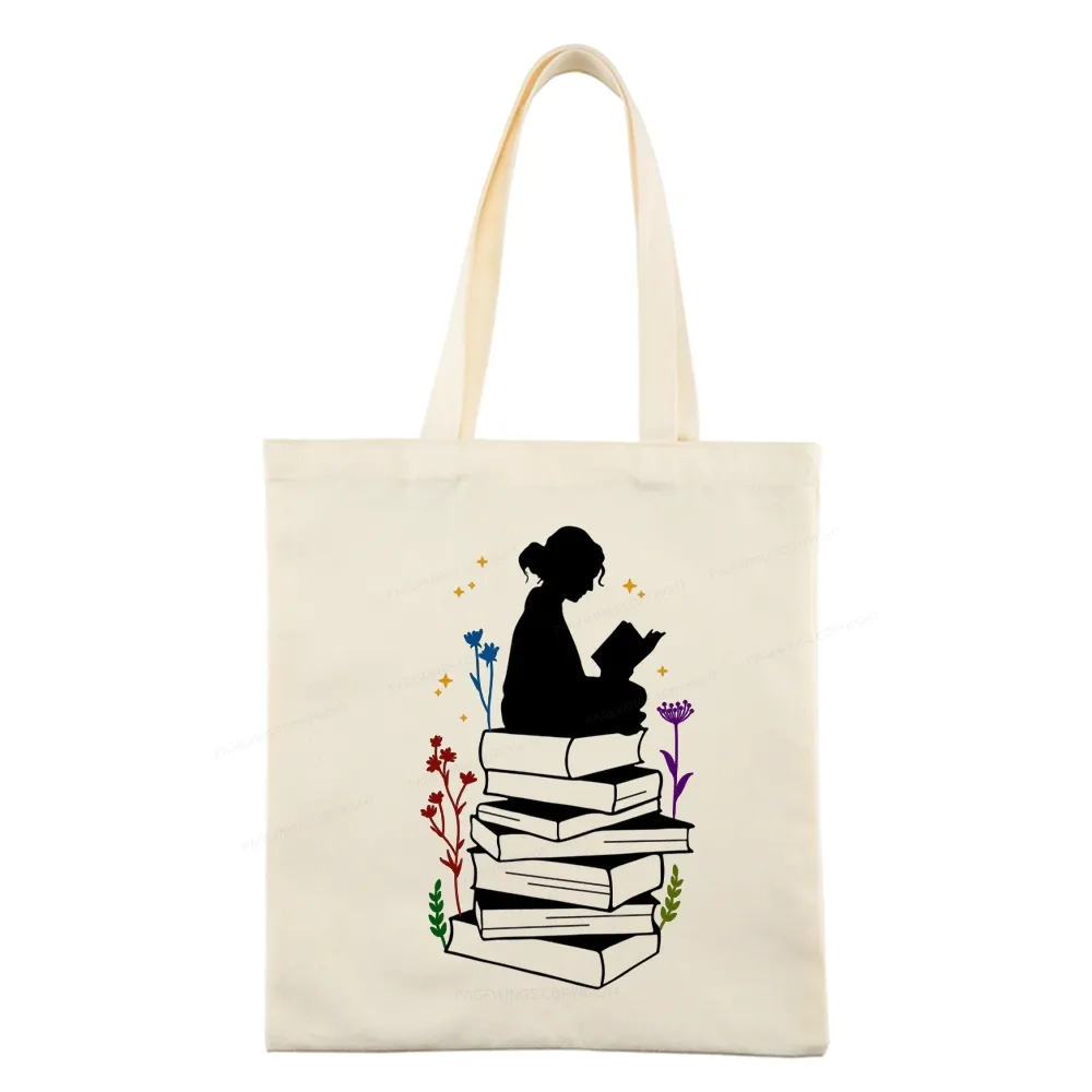 Pagewings Girl Reading Tote Bag