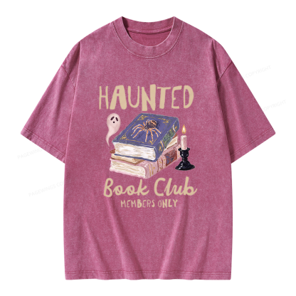 Pagewings Haunted Book Unisex Washed T-shirt
