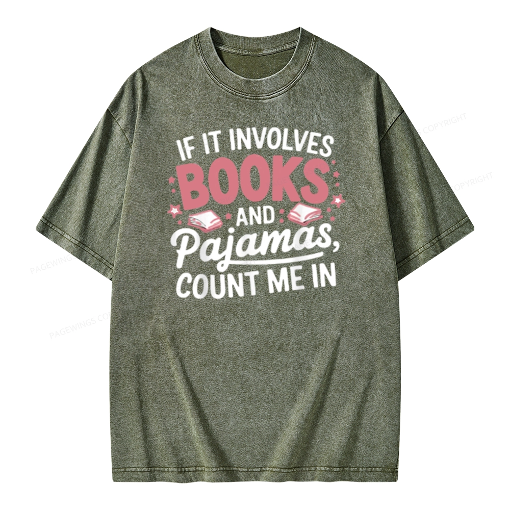 Pagewing  Lover Funny Book Reading Unisex Washed T-shirt