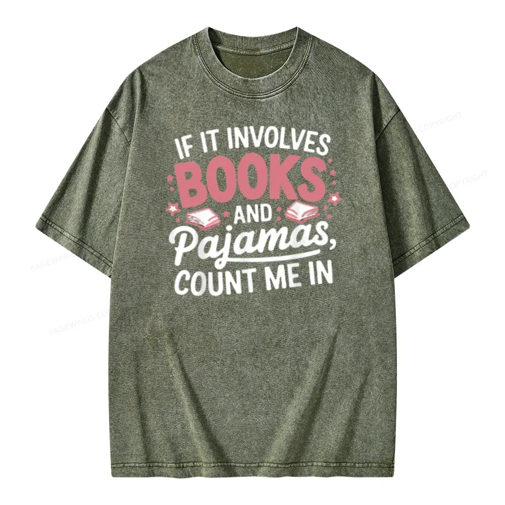 Pagewing  Lover Funny Book Reading Unisex Washed T-shirt