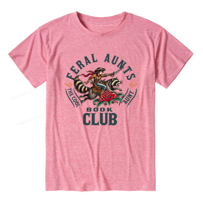 Pagewings Feral Aunt Social Book Club Unisex Heather T-Shirt