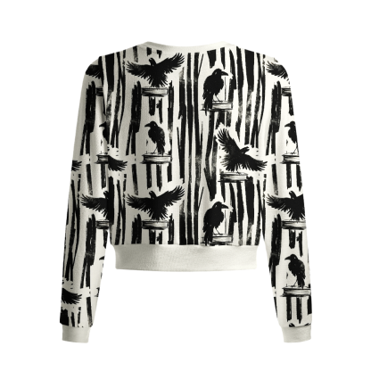 Pagewings Reading Crow Cardigan Sweaters