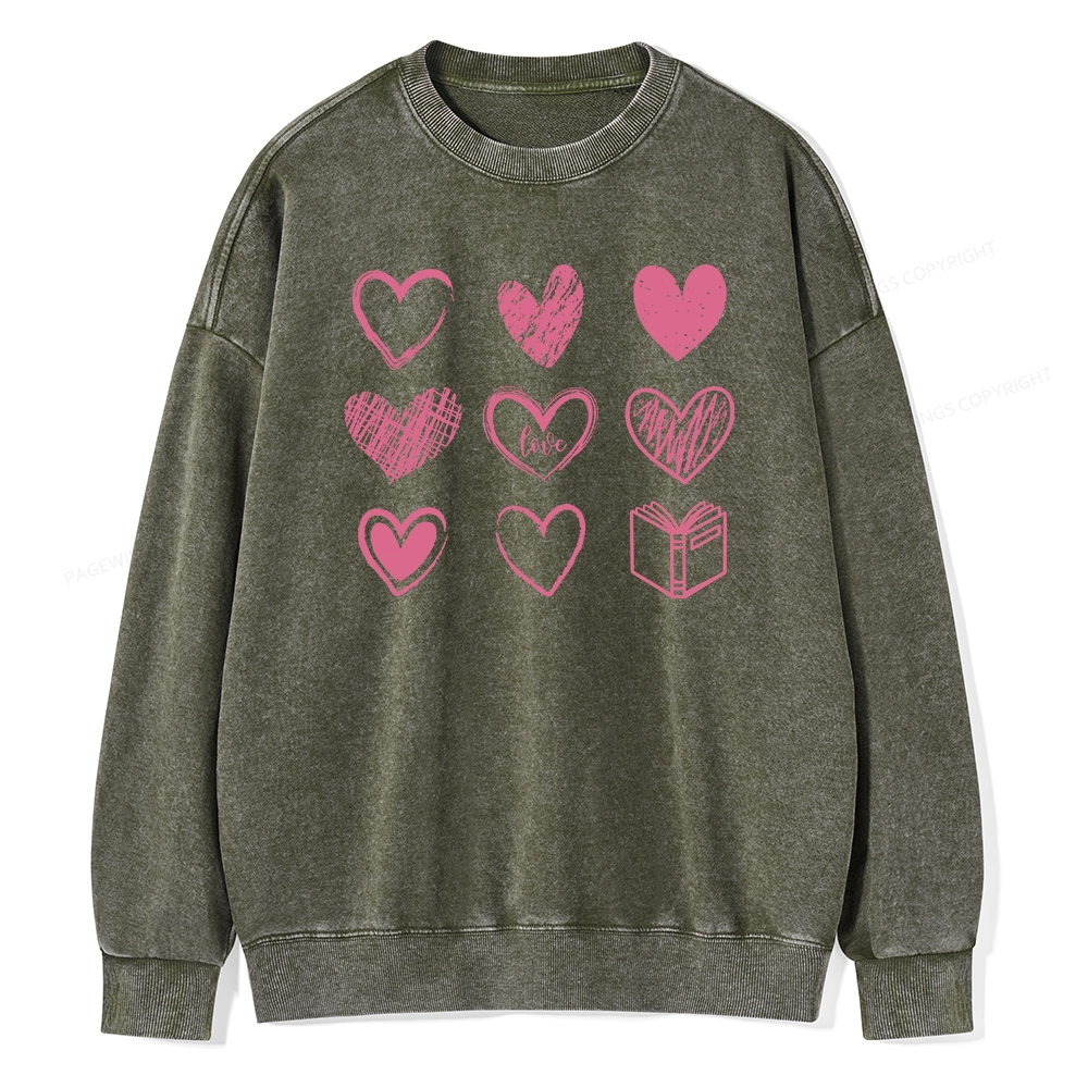 Pagewings To Love And Learn How To Be Loved Unisex Washed Sweatshirt