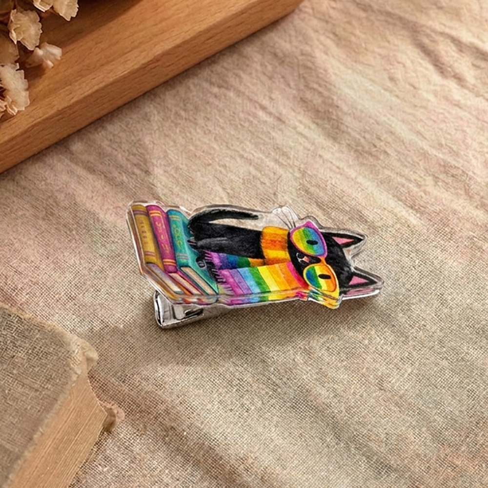 Pagewings Books Are For Everyone Acrylic Hair Clip