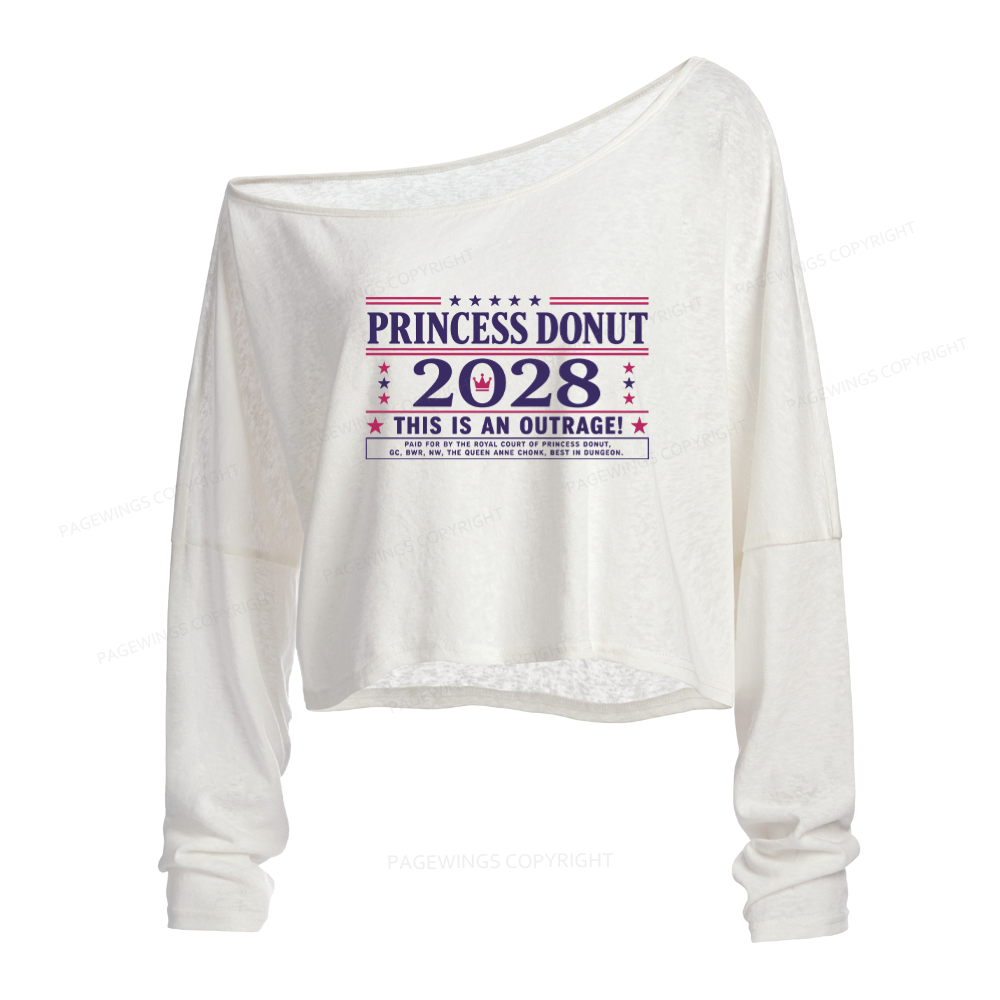 Pagewings Sci Fi Bookish Slouchy Long Sleeve Off Shoulder T-shirt