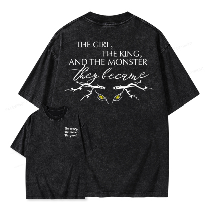 Pagewings Be Wary Be Clever Be Good Unisex Washed T-shirt