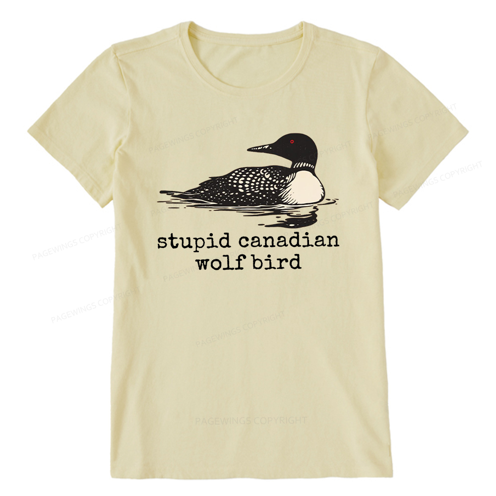 Pagewings Stupid Canadian Wolf Bird Unisex Classic T-shirt