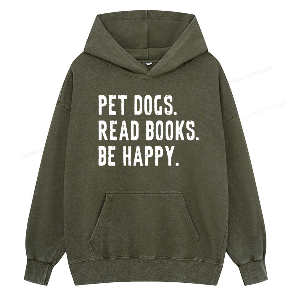 Pagewings Book Sweatshirt, Book Lover Gift Unisex Washed Hoodie