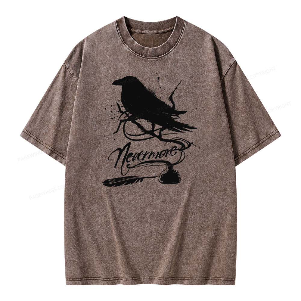 Pagewing  Nevermore Unisex Washed T-shirt