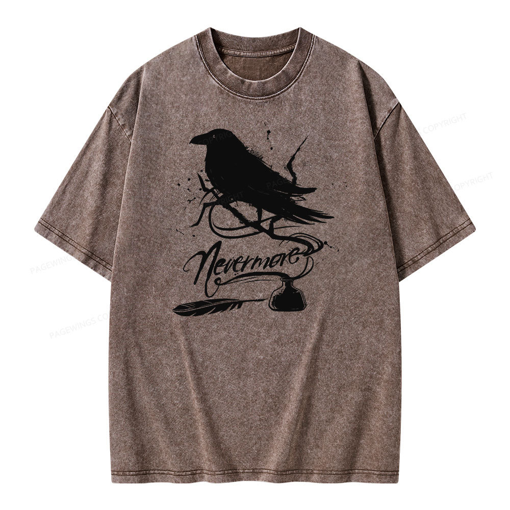 Pagewing  Nevermore Unisex Washed T-shirt