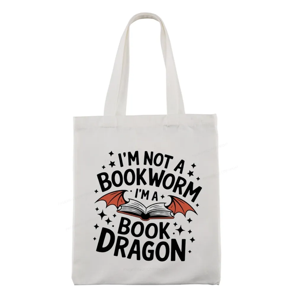 Pagewings I'm Not A Bookworm I'm A Book Dragon Tote Bag