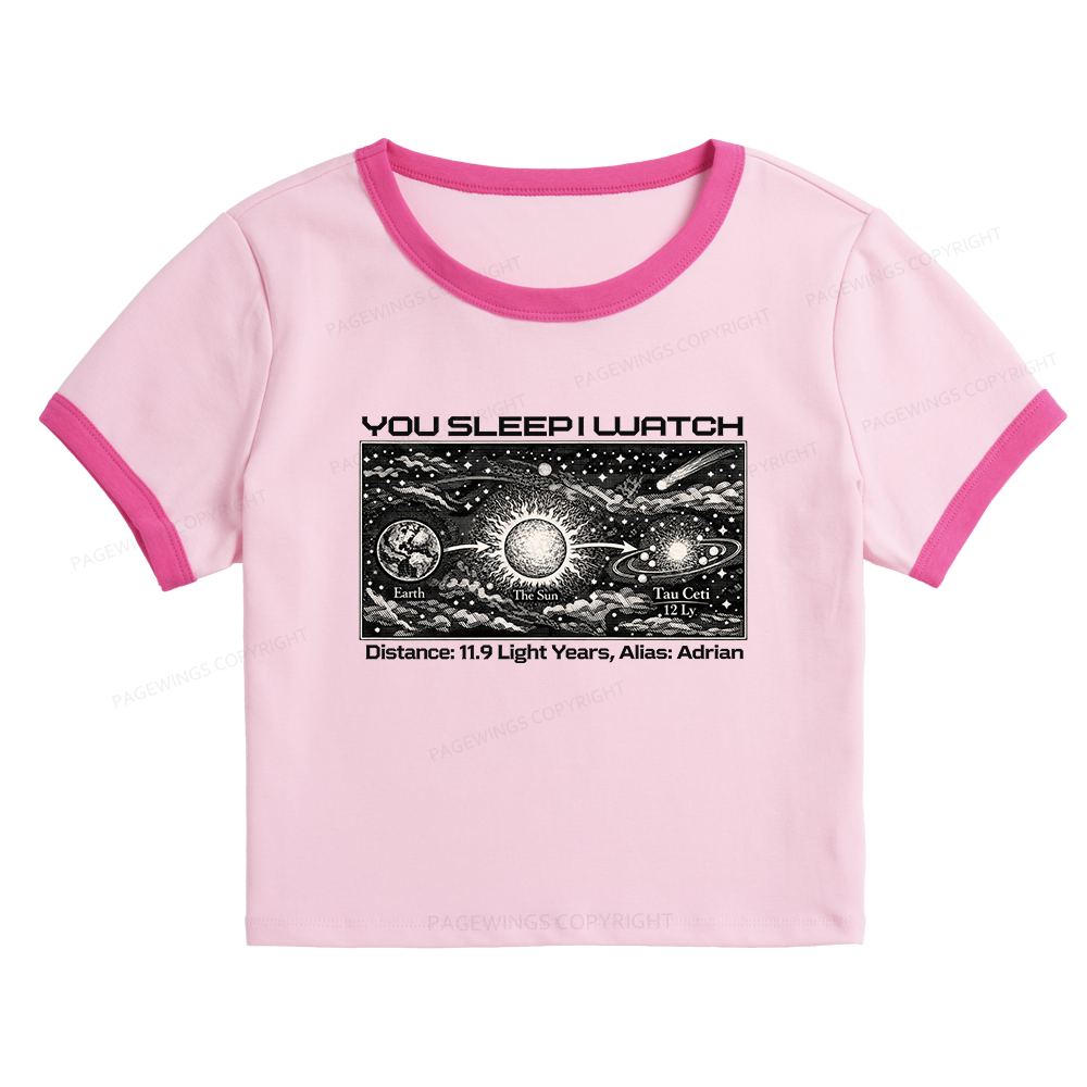 Pagewings Sci-Fi Lover Baby Tee Cropped Ringer T-Shirt