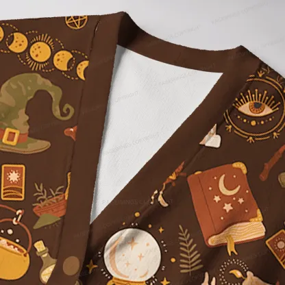 Pagewings Cozy Books And Tea Unisex Ugly Cardigan Sweaters