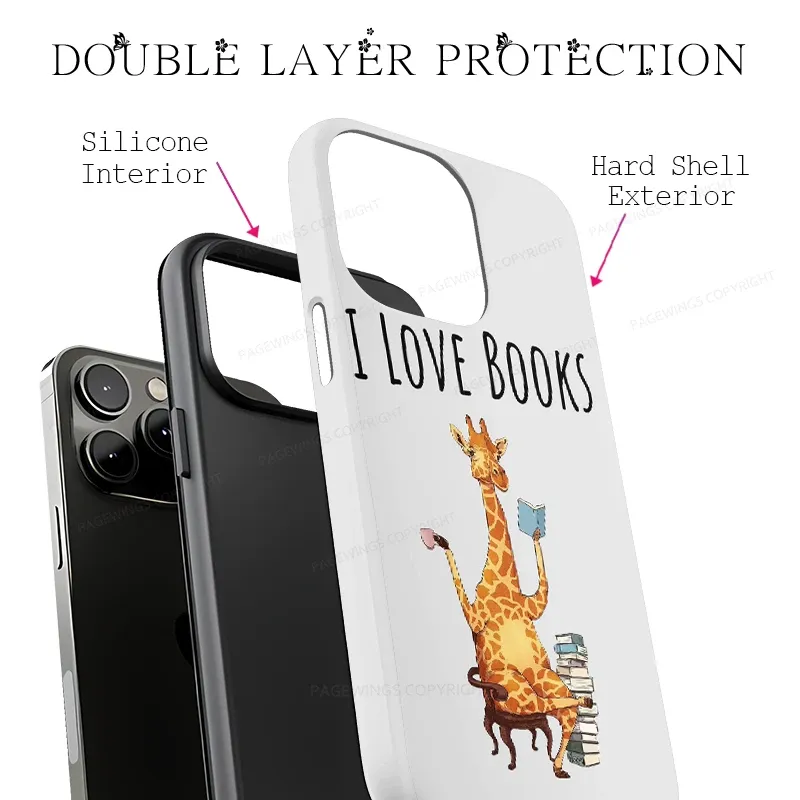 Pagewings I Love Books Phone Case
