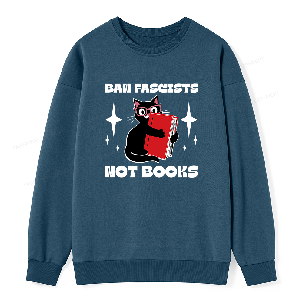 Pagewings Ban Fascists Not Books Unisex Classic Sweatshirt