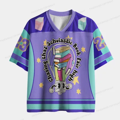 Pagewings Chasing That Scholastic Book Fair High Unisex Mesh Jersey
