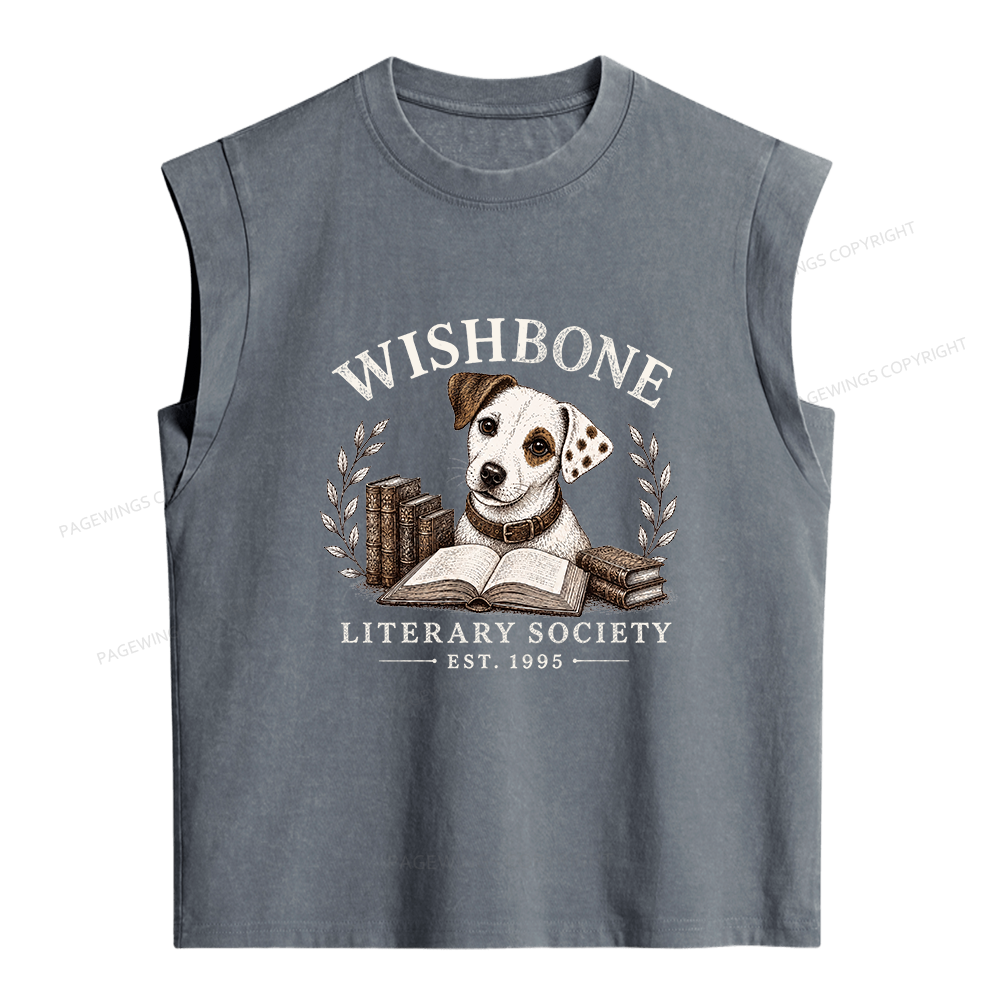 Pagewings Literary Society Women's Washed Tank Top
