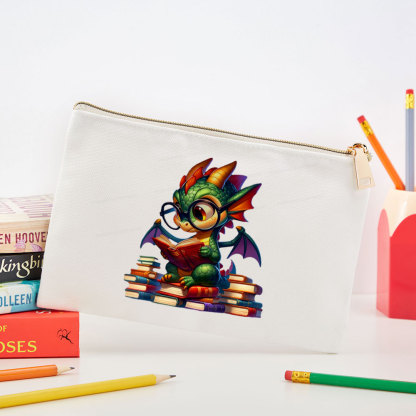 Pagewings Dragon And Books Pouch