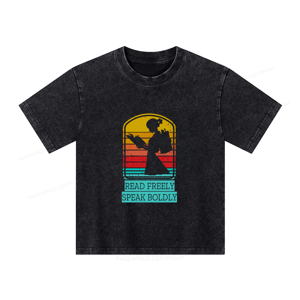Pagewings Banned books T-Shirt Unisex Kids Washed T-shirt