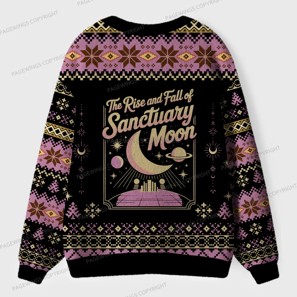 Pagewings The Rise And Fall Of Sanctuary Moon Unisex Ugly Cardigan Sweaters