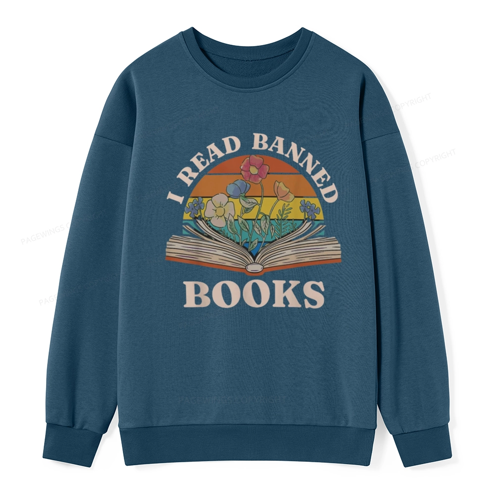 Pagewings I Read Banned Books Unisex Classic Sweatshirt