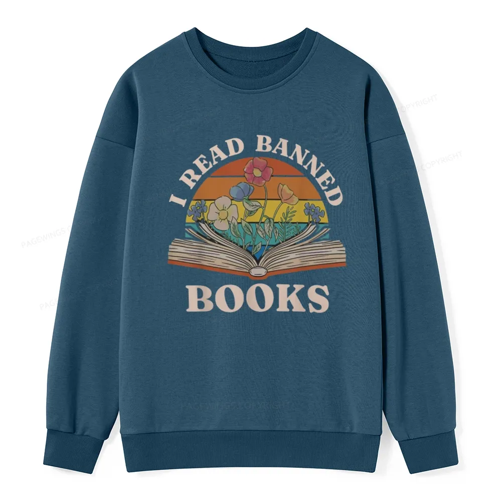 Pagewings I Read Banned Books Unisex Classic Sweatshirt