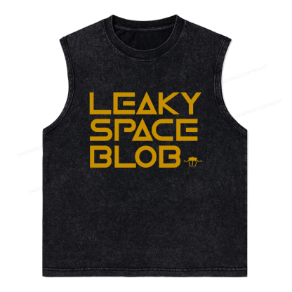 Pagewings Leaky Space Blob Unisex Washed Tank Top
