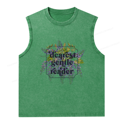 Pagewings Dearest Gentle Reader Unisex Washed Tank Top