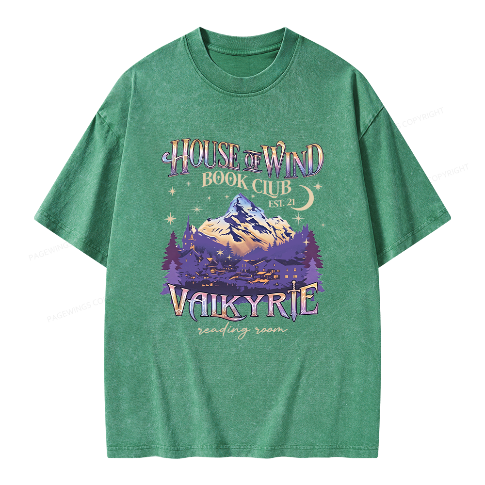 Pagewings Fantasy Book Unisex Washed T-shirt