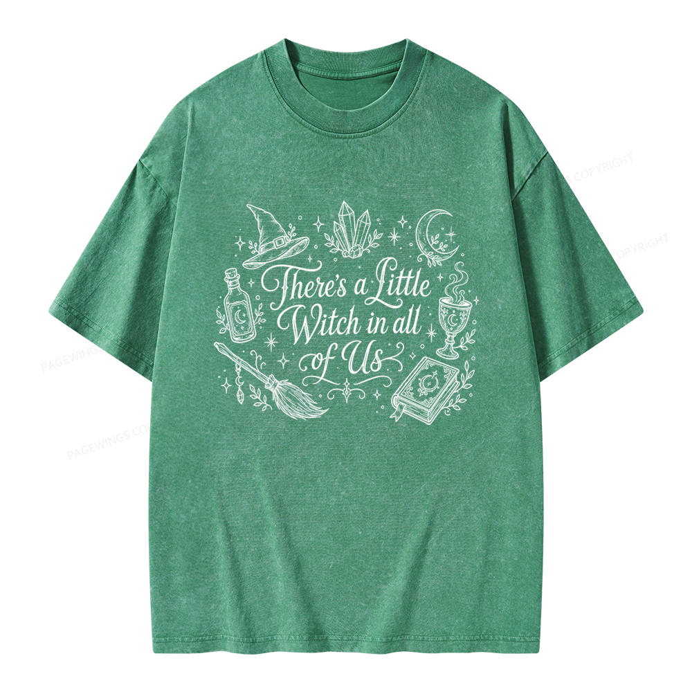 Pagewings Mystical Witchy Unisex Washed T-shirt