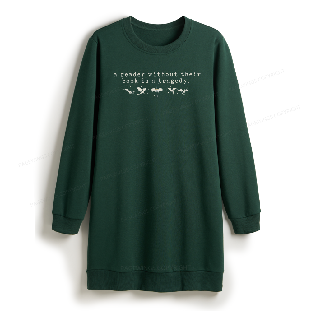 Pagewings Fantasy Reading Sweatshirt Dress