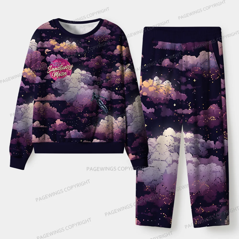 Pagewings Sanctuary Moon Unisex Flannel Pajama Set