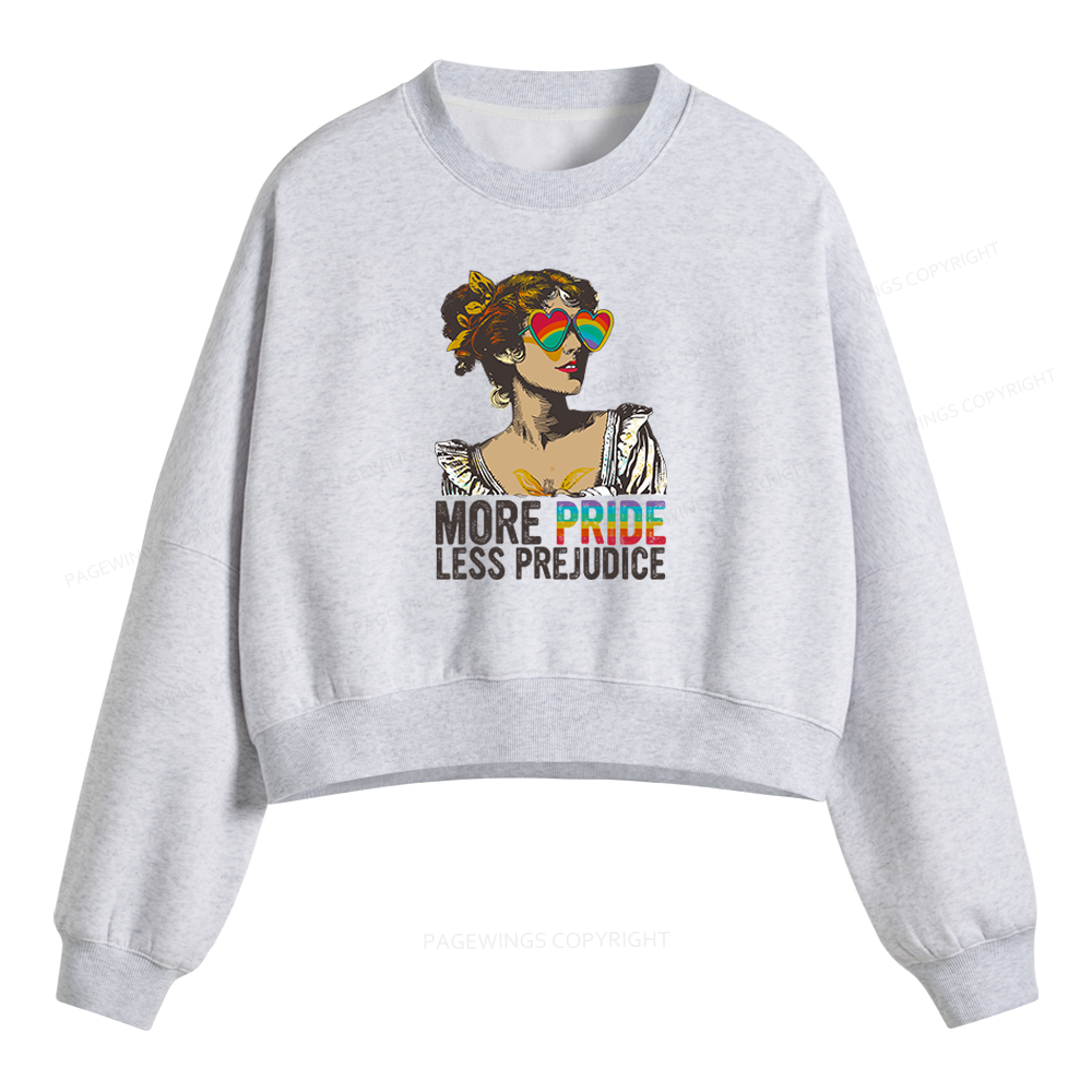 Pagewings More Pride Less Prejudice Fleece Crop Sweatshirt