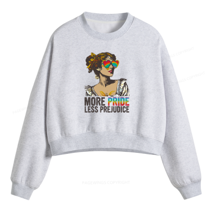Pagewings More Pride Less Prejudice Fleece Crop Sweatshirt