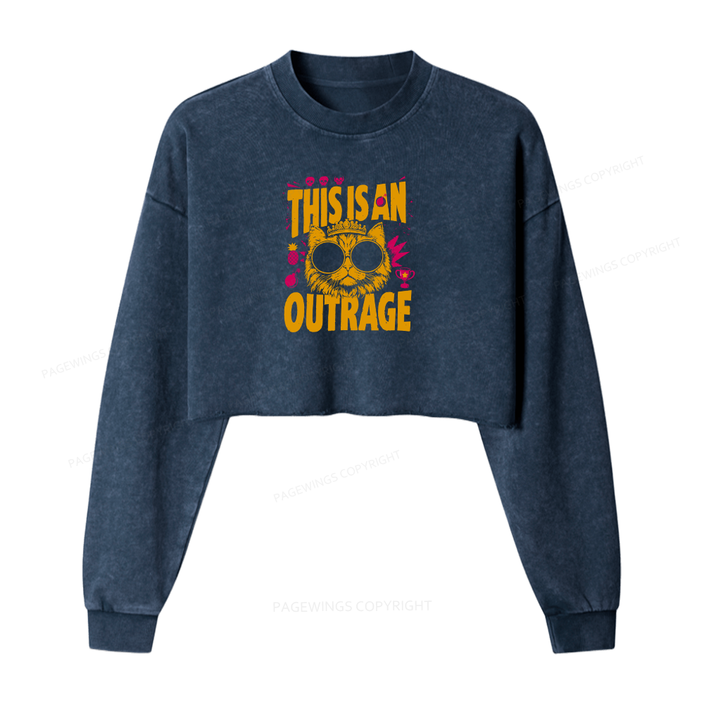 Pagewings Sci-Fi Bookish Unisex Washed T-shirt Washed Crop Sweatshirt