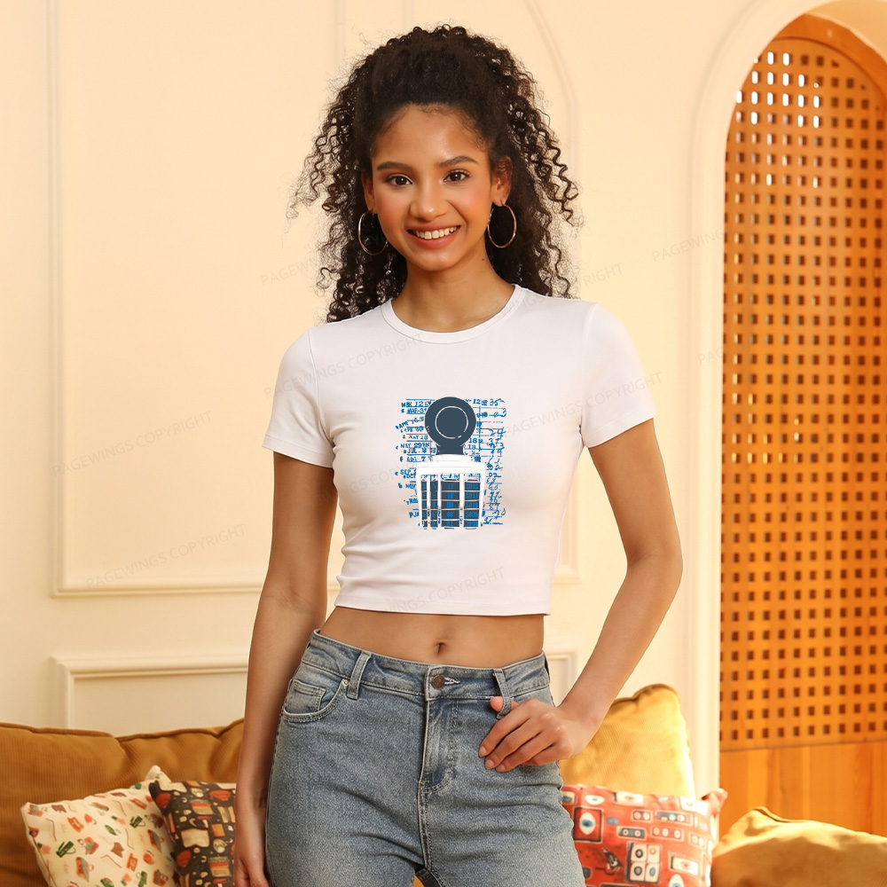 Pagewings Books Library Stamp Women's Baby Tee