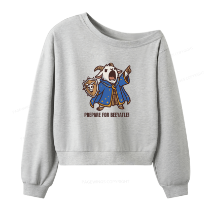 Pagewing Sci Fi Books Lover Women Off Shoulder Sweatshirt