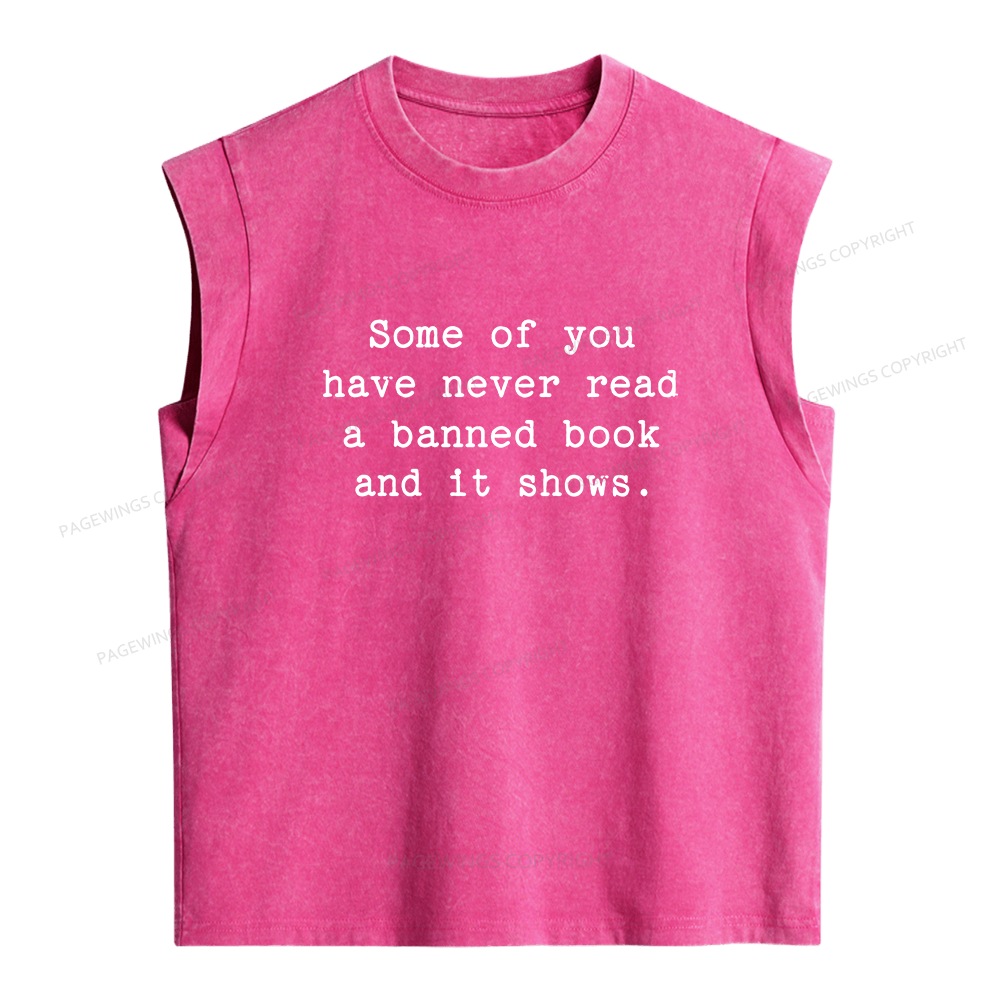 Pagewings Read Banned Books Women's Washed Tank Top