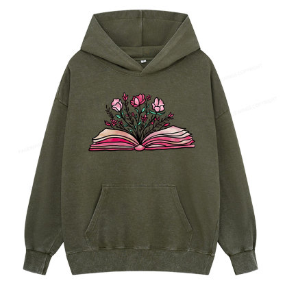 Pagewings Booktrovert Definition Funny Book Lover Png Unisex Washed Hoodie