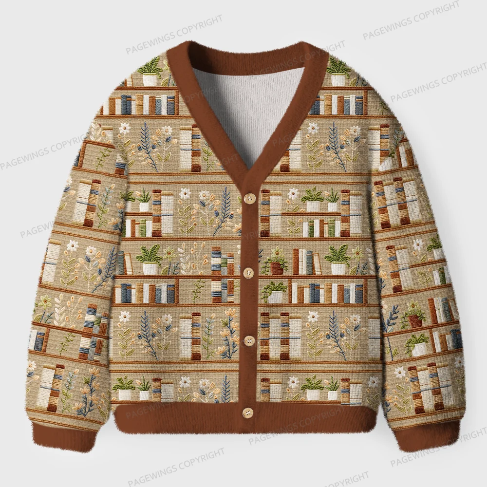 Pagewings Cozy Reading Unisex Ugly Cardigan Sweaters