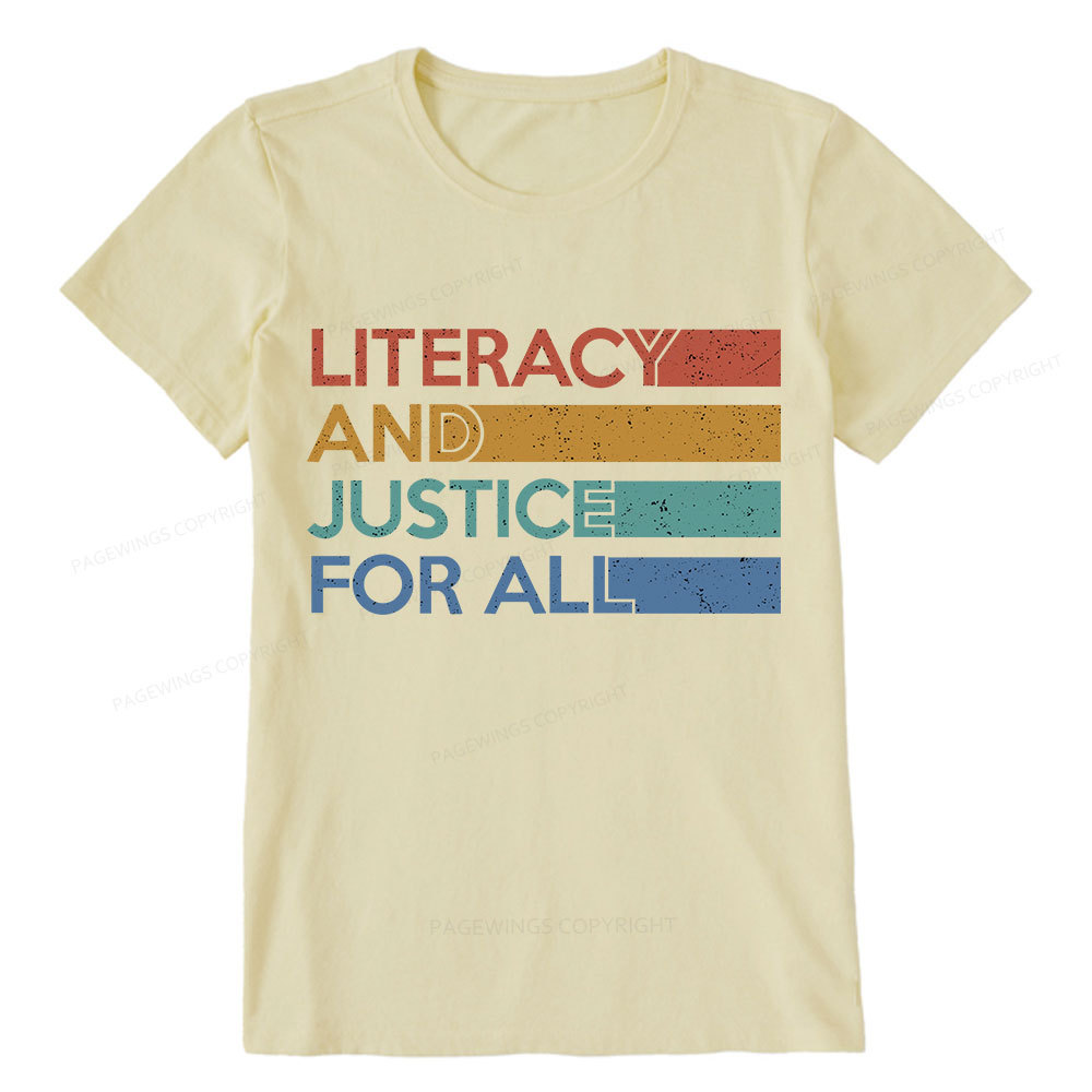 Pagewing Literacy and Justice For All Unisex Classic T-shirt