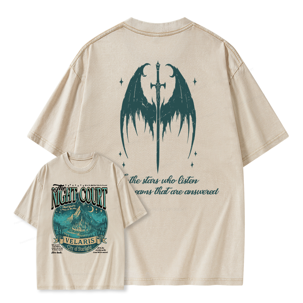 Pagewings Vintage Fantasy Unisex Washed T-shirt