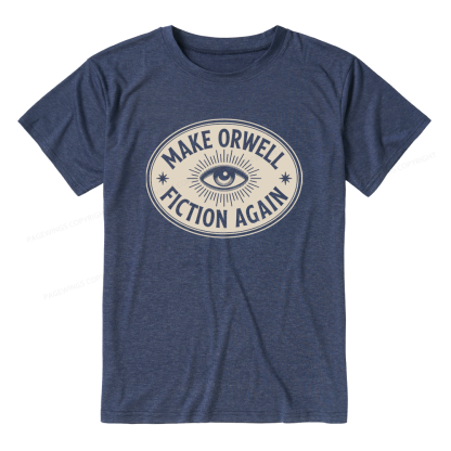 Pagewings Make Orwell Fiction Again Unisex Heather T-Shirt
