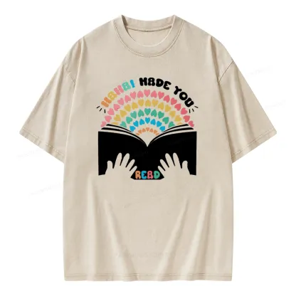 Pagewings Haha-Made You Read Unisex Washed T-shirt